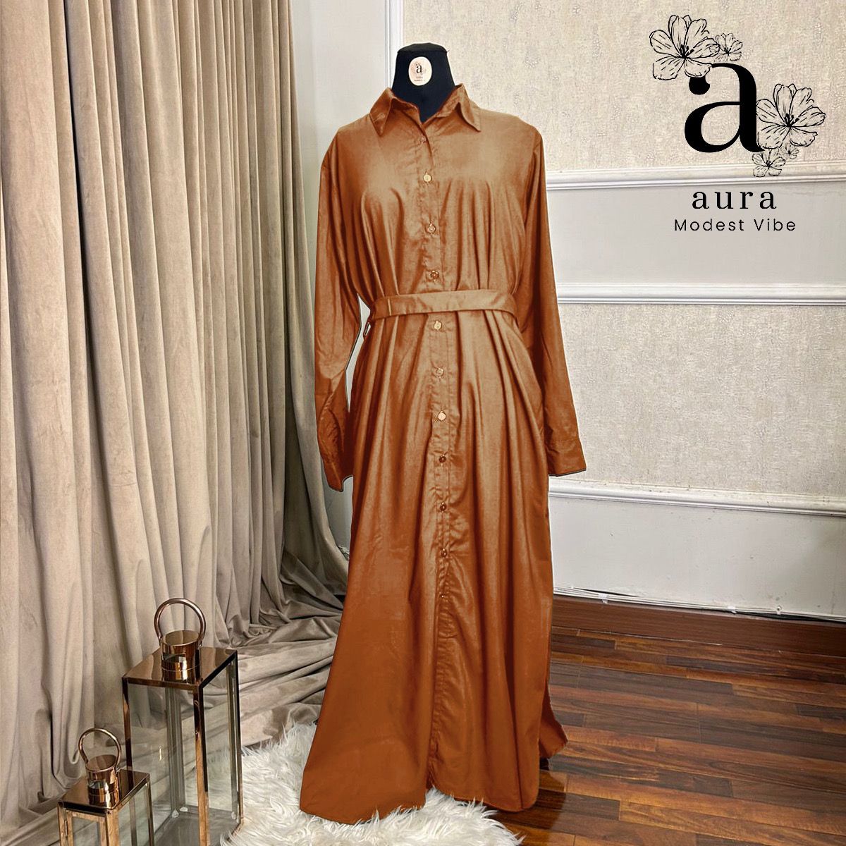 Terracotta Brown Abaya