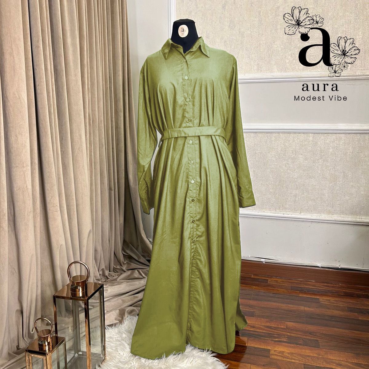 Olive Green Abaya